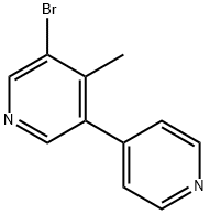 5-Bromo-4-methyl-3,4'-bipyridine 结构式