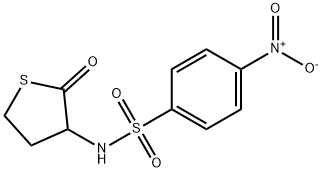 4-nitro-N-(2-oxotetrahydrothiophen-3-yl)benzenesulfonamide 结构式