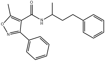 5-methyl-3-phenyl-N-(4-phenylbutan-2-yl)-1,2-oxazole-4-carboxamide 结构式