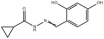 (E)-N'-(2,4-dihydroxybenzylidene)cyclopropanecarbohydrazide 结构式