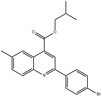 2-methylpropyl 2-(4-bromophenyl)-6-methylquinoline-4-carboxylate 结构式