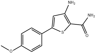 3-氨基-5-(4-甲氧基苯基)-2-噻吩甲酰胺 结构式