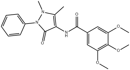 N-(1,5-dimethyl-3-oxo-2-phenyl-2,3-dihydro-1H-pyrazol-4-yl)-3,4,5-trimethoxybenzamide 结构式