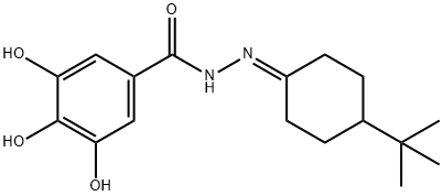 N'-(4-(tert-butyl)cyclohexylidene)-3,4,5-trihydroxybenzohydrazide 结构式