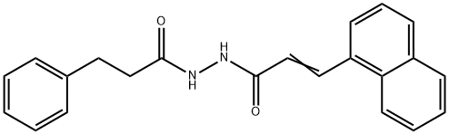 (2E)-3-(naphthalen-1-yl)-N'-(3-phenylpropanoyl)prop-2-enehydrazide 结构式