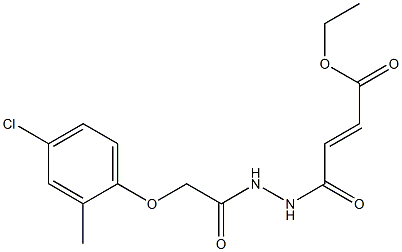 ethyl (2E)-4-{2-[(4-chloro-2-methylphenoxy)acetyl]hydrazinyl}-4-oxobut-2-enoate 结构式