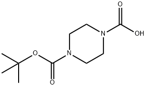 4-(叔丁氧羰基)哌嗪-1-羧酸 结构式