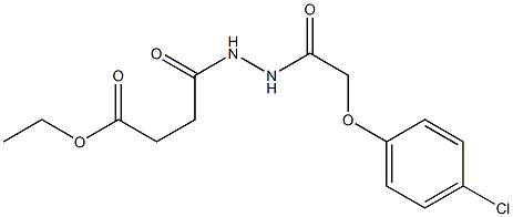 ethyl 4-{2-[(4-chlorophenoxy)acetyl]hydrazinyl}-4-oxobutanoate 结构式