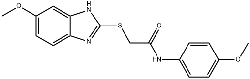 2-[(5-methoxy-1H-benzimidazol-2-yl)sulfanyl]-N-(4-methoxyphenyl)acetamide 结构式