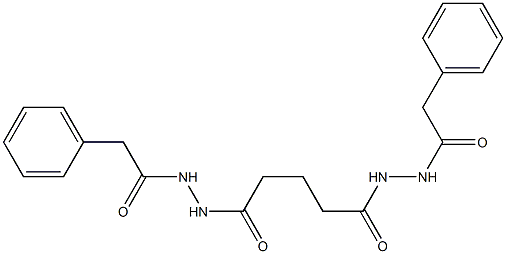 5-oxo-N'-(phenylacetyl)-5-[2-(phenylacetyl)hydrazino]pentanohydrazide 结构式