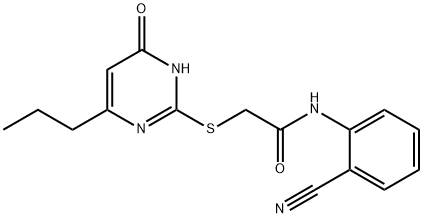 N-(2-cyanophenyl)-2-[(4-hydroxy-6-propylpyrimidin-2-yl)sulfanyl]acetamide 结构式