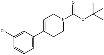 4-(3-氯苯基)-1,2,3,6-四氢吡啶-1-羧酸叔丁酯 结构式