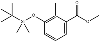 methyl 3-(tert-butyldimethylsilyloxy)-2-methylbenzoate 结构式