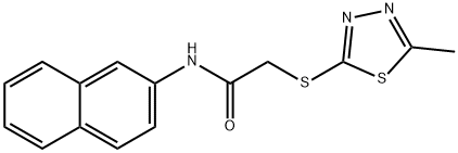 2-[(5-methyl-1,3,4-thiadiazol-2-yl)sulfanyl]-N-(naphthalen-2-yl)acetamide 结构式