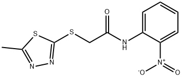 2-[(5-methyl-1,3,4-thiadiazol-2-yl)sulfanyl]-N-(2-nitrophenyl)acetamide 结构式