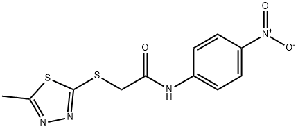 2-[(5-methyl-1,3,4-thiadiazol-2-yl)sulfanyl]-N-(4-nitrophenyl)acetamide 结构式