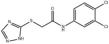 N-(3,4-dichlorophenyl)-2-(4H-1,2,4-triazol-3-ylsulfanyl)acetamide 结构式