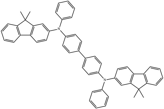 N,N'-双(9,9-二甲基-9H-芴-2-基)-N,N'-二苯基联苯胺 结构式