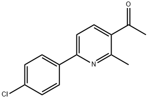 1-(6-(4-氯苯基)-2-甲基吡啶-3-基)乙烷-1-酮 结构式