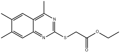 ethyl [(4,6,7-trimethylquinazolin-2-yl)sulfanyl]acetate 结构式