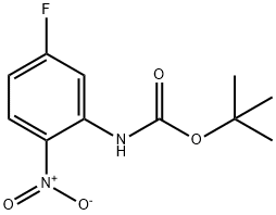 TERT-BUTYL (5-FLUORO-2-NITROPHENYL)CARBAMATE 结构式