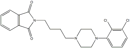 2-(4-(4-(2,3-Dichlorophenyl)piperazin-1-yl)butyl)isoindoline-1,3-dione 结构式