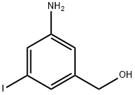 (3-氨基-5-碘苯基)甲醇 结构式