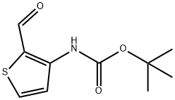 3-(叔丁基氧羰基氨基)-2-甲酰基噻吩 结构式