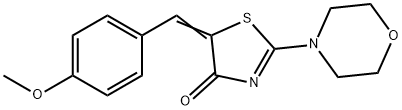 (5Z)-5-(4-methoxybenzylidene)-2-(morpholin-4-yl)-1,3-thiazol-4(5H)-one 结构式