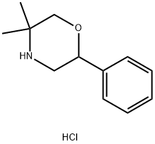 5,5-dimethyl-2-phenylmorpholine hydrochloride 结构式