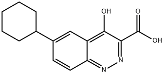6-Cyclohexyl-4-oxo-1,4-dihydrocinnoline-3-carboxylic acid 结构式