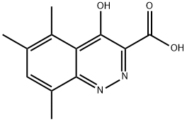 5,6,8-Trimethyl-4-oxo-1,4-dihydrocinnoline-3-carboxylic acid 结构式