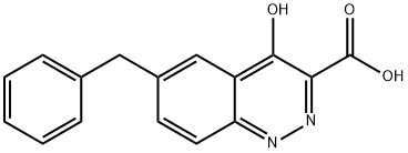 6-Benzyl-4-oxo-1,4-dihydrocinnoline-3-carboxylic acid 结构式