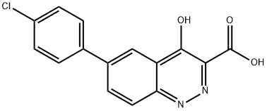 6-(4-Chlorophenyl)-4-oxo-1,4-dihydrocinnoline-3-carboxylic acid 结构式