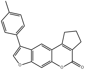 9-(p-tolyl)-2,3-dihydrocyclopenta[c]furo[3,2-g]chromen-4(1H)-one 结构式