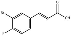 (E)-3-(3-溴-4-氟苯基)丙烯酸 结构式