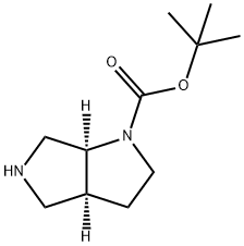 (3aS, 6aS)-Hexahydro-pyrrolo[3,4-b]pyrrole-1-carboxylic acid tert-butyl ester 结构式