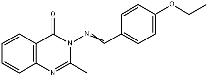 3-[(4-Ethoxy-benzylidene)-amino]-2-methyl-3H-quinazolin-4-one 结构式
