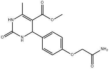 methyl 4-[4-(2-amino-2-oxoethoxy)phenyl]-6-methyl-2-oxo-1,2,3,4-tetrahydropyrimidine-5-carboxylate 结构式