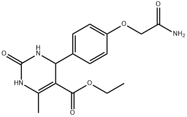 ethyl 4-[4-(2-amino-2-oxoethoxy)phenyl]-6-methyl-2-oxo-1,2,3,4-tetrahydropyrimidine-5-carboxylate 结构式