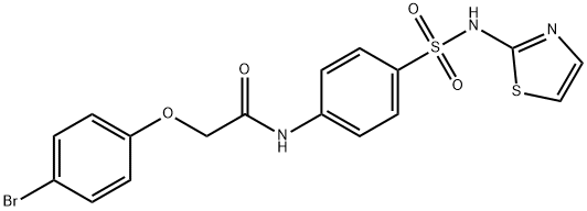 2-(4-bromophenoxy)-N-[4-(1,3-thiazol-2-ylsulfamoyl)phenyl]acetamide 结构式