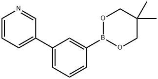 3-(3-吡啶基)苯硼酸新戊二醇酯 结构式