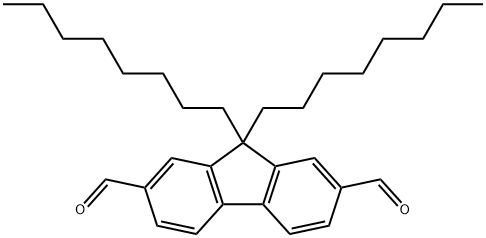9,9-二正辛基芴-2,7-二甲醛 结构式