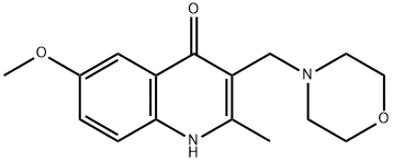 6-Methoxy-2-methyl-3-morpholin-4-ylmethyl-1H-quinolin-4-one 结构式