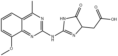 2-(2-((8-methoxy-4-methylquinazolin-2-yl)amino)-5-oxo-4,5-dihydro-1H-imidazol-4-yl)acetic acid 结构式