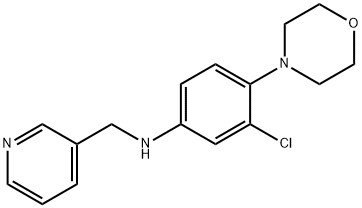 3-chloro-4-(morpholin-4-yl)-N-(pyridin-3-ylmethyl)aniline 结构式