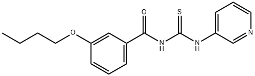 3-butoxy-N-(pyridin-3-ylcarbamothioyl)benzamide 结构式