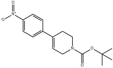 tert-butyl 5,6-dihydro-4-(4-nitrophenyl)pyridine-1(2H)-carboxylate 结构式