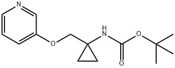 tert-Butyl (1-((pyridin-3-yloxy)methyl)cyclopropyl)carbamate 结构式