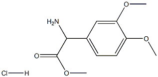 2-氨基-2-(3,4-二甲氧基苯基)乙酸甲酯盐酸盐 结构式